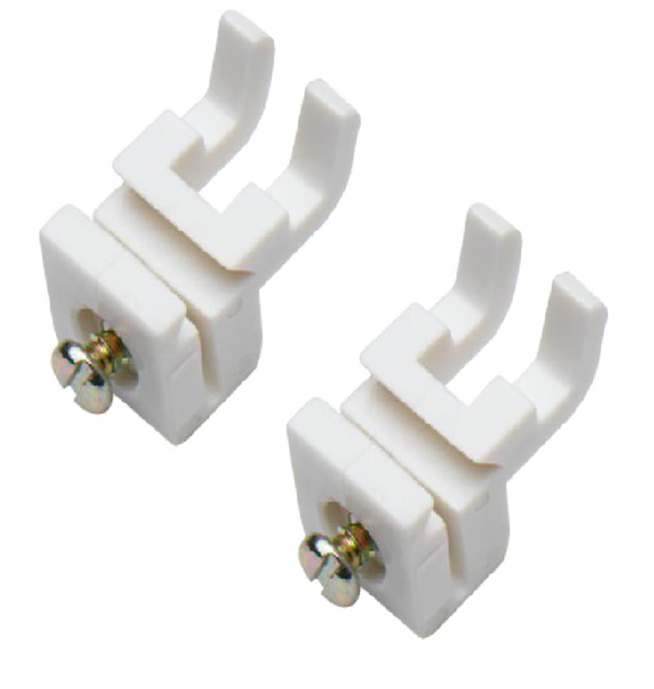 Merriway White Bh03866 (2 Pcs) Curtain Rail Track Stop Ends For Swish Solo Glide Track - Pack Of 2 Pieces