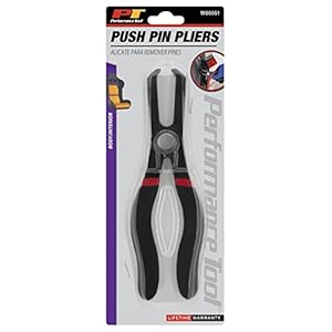Performance Tool W86561 Angled Push Pin Pliers for Retainer & Anchor for Honda, Toyota, GM, Ford, Chrysler, Black