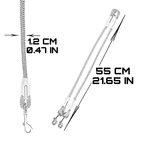 Guinzaglio Doppio Moschettone per Cani. Guinzaglio...