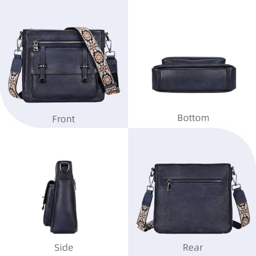 Image of Iswee Soft Leather Crossbody Bags for Women Shoulder Handbags Multi Pockets