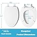 K-4636-RL-0 Elongated Toilet Seat Replacement for KOHLER 4636-RL-0 Elongated Bowl Toilet Seat Slow-Close, Soft Close toilet Seat and Lid, White