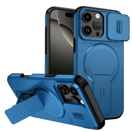 Coque iPhone 12 magnétique bleu pour charger sans fil au bureau