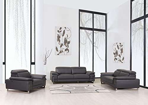 Blackjack Furniture Ellison Top Grain Genuine Italian Leather Living Room