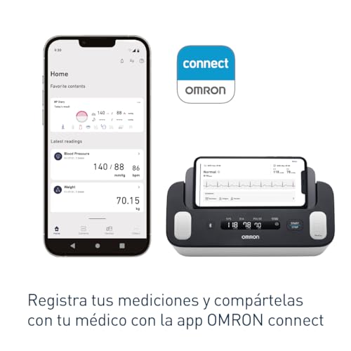 Image of Omron Complete ECG Machine + BP Monitor Built in Bluetooth Technology; AFib, Tachycardia, Bradycardia & Hypertension Monitoring