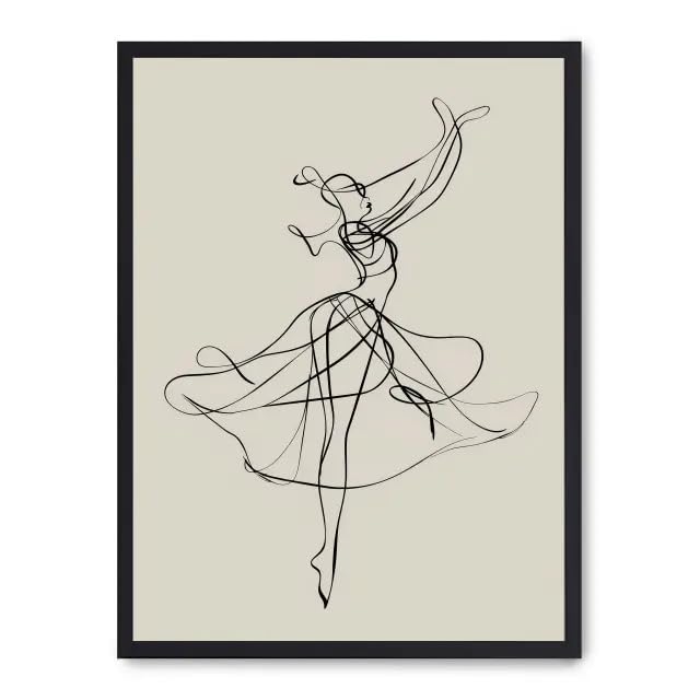 Cuadro dance lines tableau déco murale moderne salon et chambre