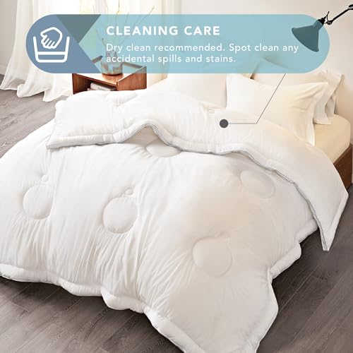 Codi All-Season Comforter–Forever Fluffy, Silky Soft White Down Alternative Comforter for Hot Sleepers–Plushest Breathable Stand-Alone Quilted Eucalyptus Blanket –Eco Friendly (California King)