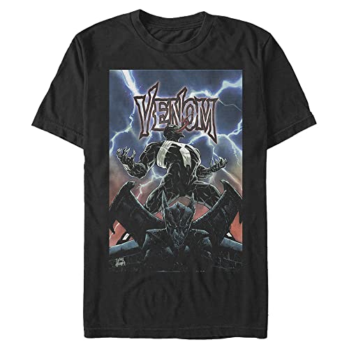 T-shirt Venom coupe longue 4XL pour homme fort t-shirt Marvel noir confortable