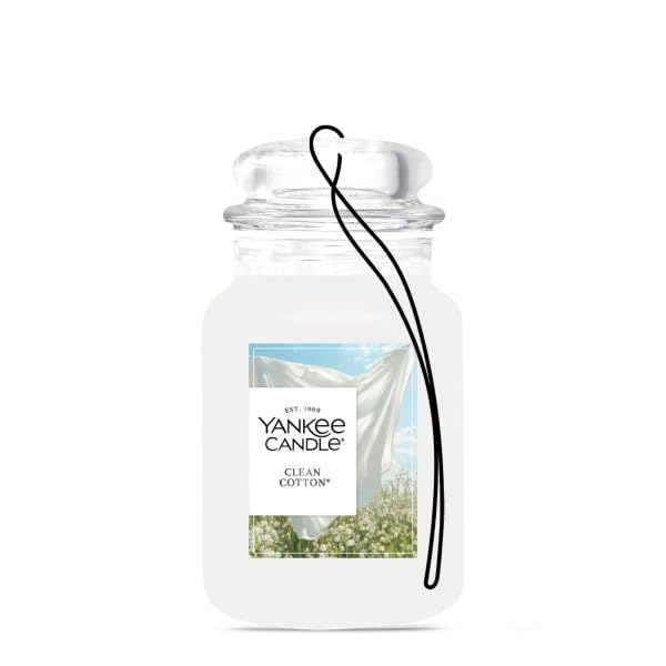 Image of Yankee Candle Paper Car Jar, Balsam & Cedar, Clean Cotton, Coconut Beach, Midsummer Night, Pink Sands & Sage & Citrus (Variety Pack)