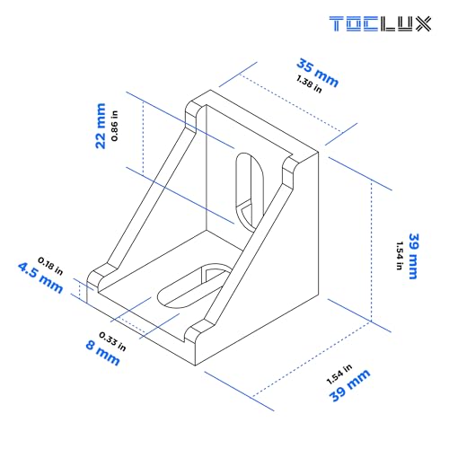 Image of 10 Sets Silver 4040 Aluminum Extrusion Connector Kit - 10pcs Corner Brackets, 20pcs M6 Spring T-Nuts & Hex Screws, 1 Hex Wrench - for 8mm T Slot Extruded Aluminum Accessories Hardware