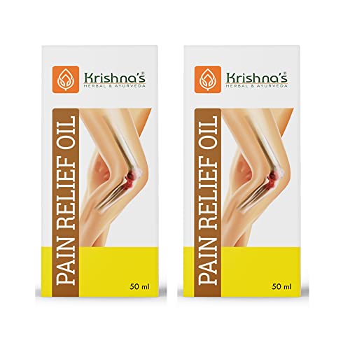 Krishna’s Pain Relief oil – 50 ml | (Pack of 2) | Special Ayurvedic formula for pain-relieving from Muscle Cramps, Joint Pain, Tendinitis, and bone pain Krishna’s Pain Relief oil – 50 ml | (Pack of 2) | Special Ayurvedic formula for pain-relieving from Muscle Cramps, Joint Pain, Tendinitis, and bone pain
