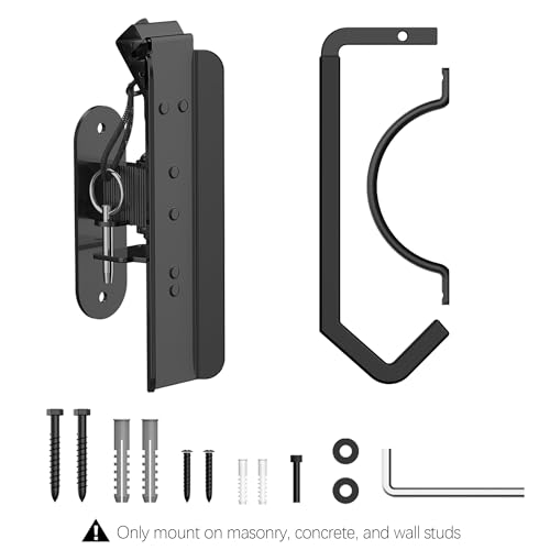 WiwiIron Suporte de parede giratório para bicicleta, suporte vertical de parede de bicicleta para ga