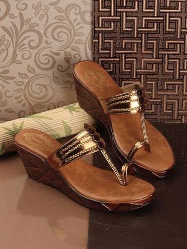 Denill Women Ethnicwear Wedge Heel Sandal - Image 3