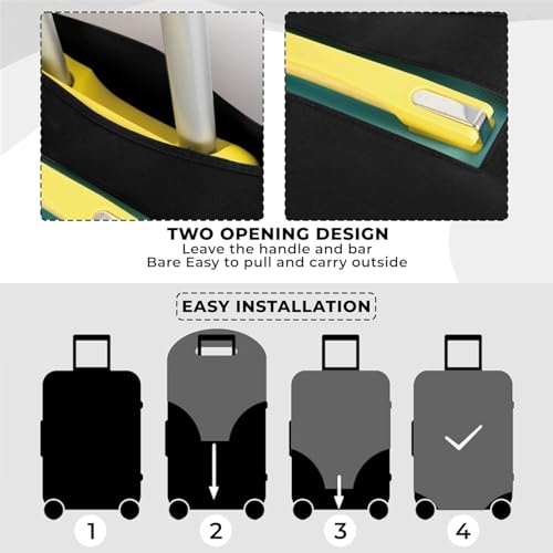 Image of Kraptick Non-Woven Luggage Cover - Waterproof, Dustproof, and Stretchable Luggage Protector Cover, Durable Non-Woven Luggage Case for Trolley (Black- 20 Inch, 24 Inch, 28 Inch) Combo of 3