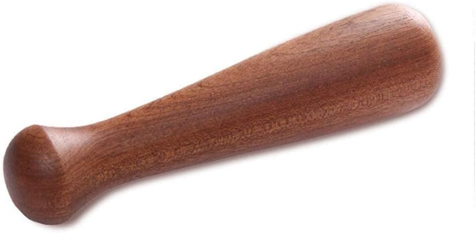 Wooden Mortar and Pestle Set for Kitchen Ingredients - Manual Grinder for Spices and Seasonings - 3.7" Diameter
