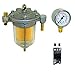 Produktbild Malpassi Filter King Kraftstoffdruckregler 85 mm mit transparenter Glasschale, 8 mm Endstücke (FPR006) + Sytec Kraftstoffanzeige (FPG001), 1 Stück