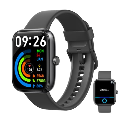 La Mejor Selección de reloj inteligente apple Top 10. 43 EASYTAO Smartwatch, Reloj Inteligente Hombre, Llamadas por Bluetooth, Monitorización del sueño, con el Asistente de Voz Alexa, Monitoreo de Salud Las 24 Horas, Impermeable IP68,...
