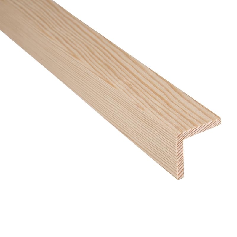 40 x 40mm Angle Pine Corner Trim Moulding Beading Wooden Timber Edging Cushion (1, 90cm Long)