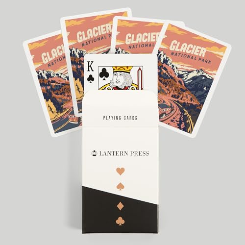 Lantern Press Glacier National Park 52 Naipes Póker miniatura 6