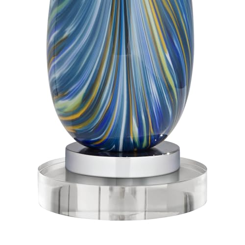 Lámpara de Mesa de Vidrio Multicolor Possini Euro Design 28.5 pulg miniatura 6