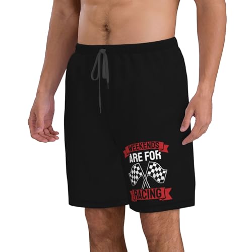 Car Race Bike Racing Racer Men's Casual Board Shorts - Elastic Waist Drawstring Swim Trunks Swimwear Bathing Suits,2