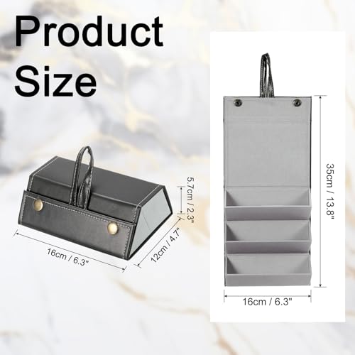 Image of PATIKIL Travel Sunglasses Organizer, 3 Slots Foldable Sunglasses Holder Leather Sunglass Storage Organizer Case