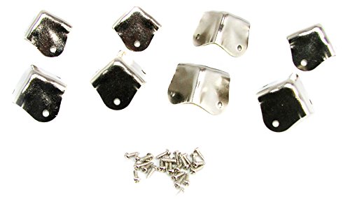 8pcs. Square Nickel-plated Heavy-duty Box Corners