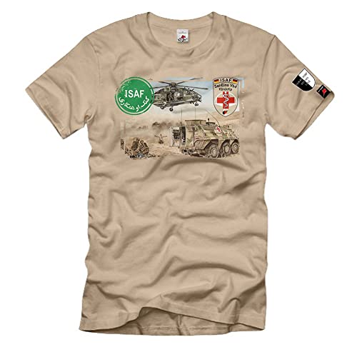 T-shirt armée allemande TPz Fuchs NH90 ISAF Afghanistan militaire sable S
