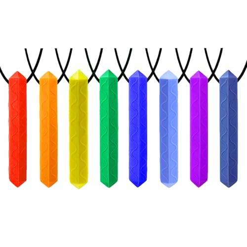GNAWRISHING Chew Necklaces for Sensory Kids 8 Pcs...