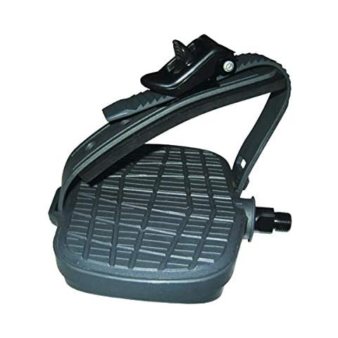 SB DISTRIBUTION LTD SBDs (Pair) Life Fitness Elevation Series Bike Pedals 9/16" Adjustable PU Strap - aftermarket Left+Right Replacement || Fits OEM Part Number: AK66-00047-0001 & AK66-00048-0001 Cover