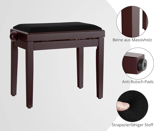 Classic Cantabile banquette pour piano (bois de rose, dépoli) - Les Beatles, Paul McCartney, John Lennon, RIngo Starr, George Harrison Classic Cantabile banquette pour piano (bois de rose, dépoli) – Image 5