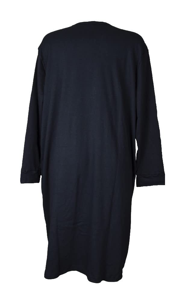 CRAZY FARM camisón de Mujer sobre Talla Grande algodón Interlock Invierno Cuello tunecino artículo 15787, 2481 Love Navy, XXL