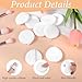 12 PCS Soft Microfiber Small Powder Puff, 1.5 Inches Small Powder Puff Mini Washable Powder Pact Makeup Sponges Finger-Sized for Women Face Sponge (White)