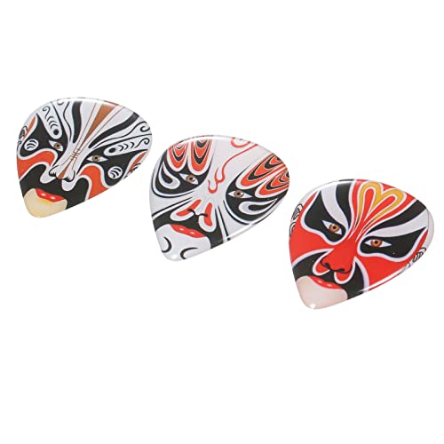 mewmewcat Choix, 3 pièces ABS Guitare médiators avec Masque d’opéra de Pékin ukulélé Choix de Doigt Accessoire d’instrument de Musique - Les Beatles, Paul McCartney, John Lennon, RIngo Starr, George Harrison mewmewcat Choix, 3 pièces ABS Guitare médiators avec Masque d'opéra de Pékin ukulélé Choix de Doigt Accessoire d'instrument de Musique – Image 3