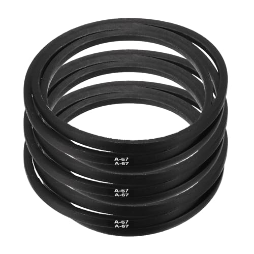 Image of uxcell 3pcs A67 or 4L690 Classic Wrapped Rubber V-Belt, 67 inch(1700mm) Inside Circumference, A Profile V Belt