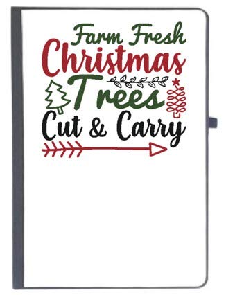 UDNAG Ruled Notebook Diary 'Christmas | Farm Fresh Christmas Trees Cut and Carry', [A5 80Pages 80GSM]
