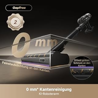 DREAME V20 Pro-A Aspirapolvere Senza Fili, 0 mm dai Bordi, Anti-groviglio, Pulizia Pavimenti duri e Tappeti e Moquette, Aspirazione 24,000PA/210 AW, Autonomia Massima 90 min, Filtrazione 99,99%