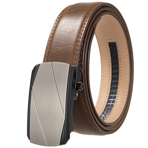 Men's Metal Belt, Automatic Buckle Genuine Leather Belt, Suitable For Business Casual Wear4