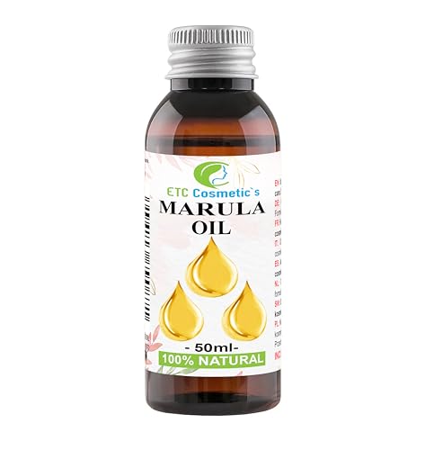 Aceite de marula, 50ml | Orgánico | Aceite de Belleza para Rostro y Cabello | Prensado en frío, 100% natural | Fórmula antienvejecimiento: sin refinar