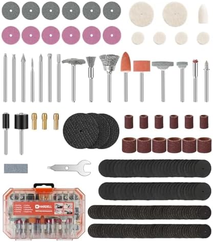 HARDELL Rotary Tool Accessories. 227pcs Power Rotary Tool Accessories Kit. 1/8(3.2mm) Diameter S...
