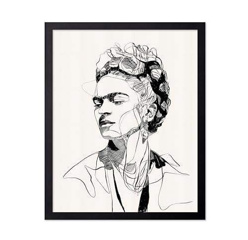 Monem Art Frida Kahlo Line Portrait Print