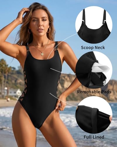 Image of Tempt Me Women One Piece Swimsuit Sexy Crisscross Bathing Suit Lace Up