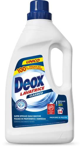 Deox - Detersivo Lavatrice Liquido Classico, 144 Lavaggi, Smacchia e Igienizza, con Formula Antiodore, 1200ml x 6 Confezioni - Immagine 1