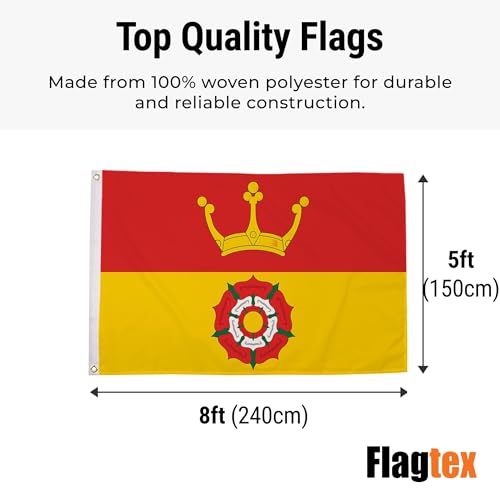 Bandera de Hampshire Flagtex grande en tejido resistente para mástil exterior 3