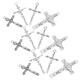 JOINPAYA 12 Stück Kleiner Jesus Kreuzanhänger aus Langlebigem Metall Kruzifix Schmuckanhänger für Halsketten Armbänder und Ohrringe Selbstgemacht Schmuckzubehör mit Zeitloser Religiöser