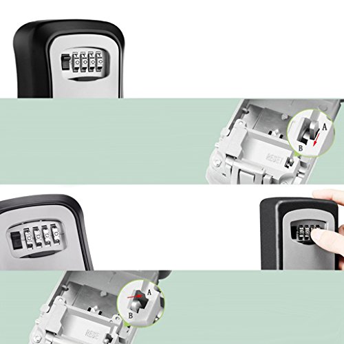 Caixa de armazenamento de chave Homyl 4 com combinação de caixa de bloqueio com capa protetora de se