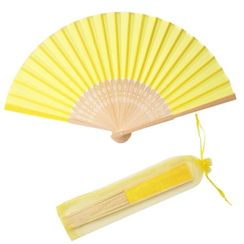 Éventails pliants de danse en bambou et tissu synthétique haut de gamme