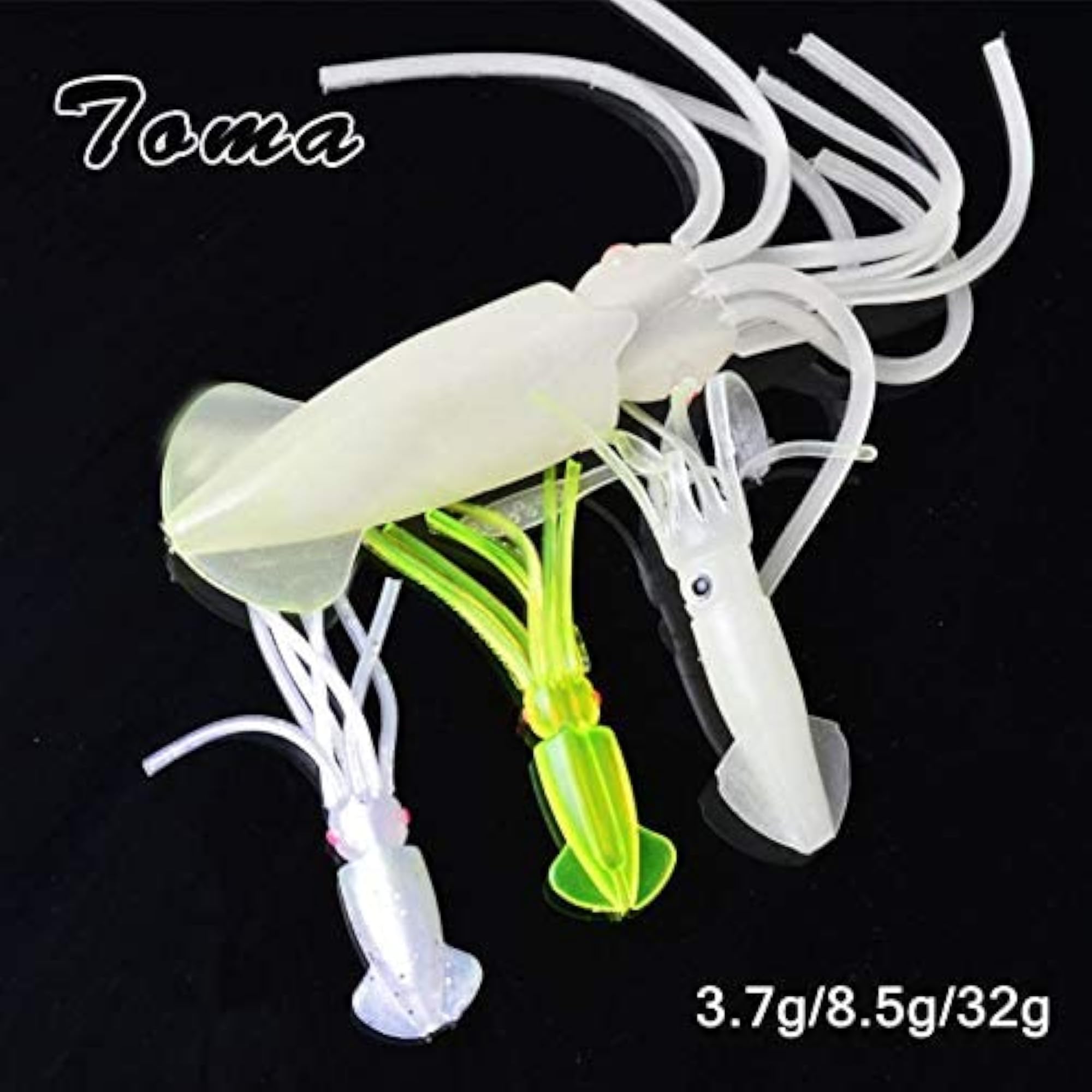 2016 Squid Fishing Lures Trolling Soft Tackle, 10pcs