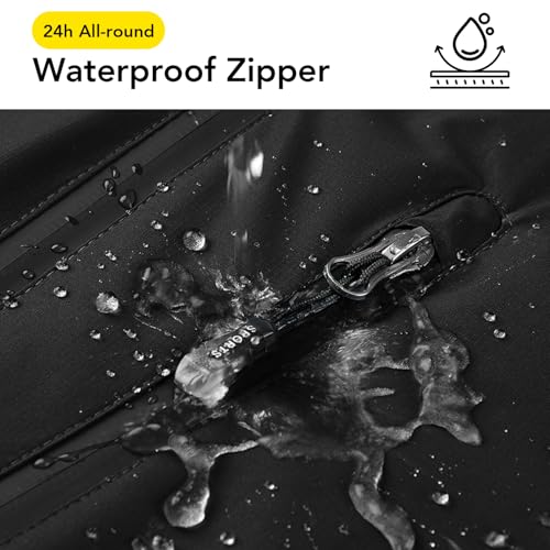 Garemcy Women's Rain Coat Waterproof Lightweight Packable Rain Jacket with Hood Active Outdoor Windbreaker4