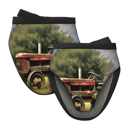 Gants de cuisine en silicone motif tracteur vintage résistant chaleur - 2