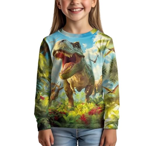 Image of Uourmeti Long Sleeve Tops for Boys Graphic T Shirts Teen Girls Active Pullover Tees